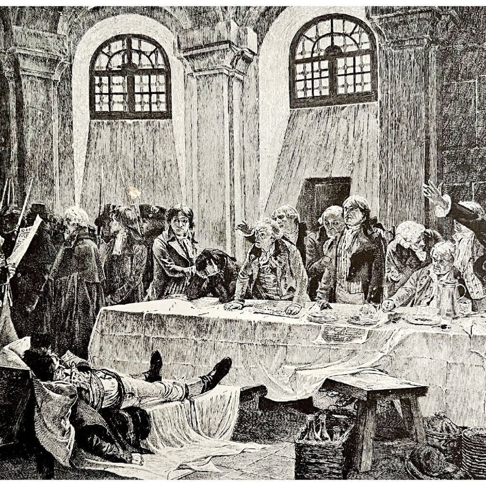 Robespierre's Arrest French Revolution Typogravure Victorian 1894 Fleming DWS4